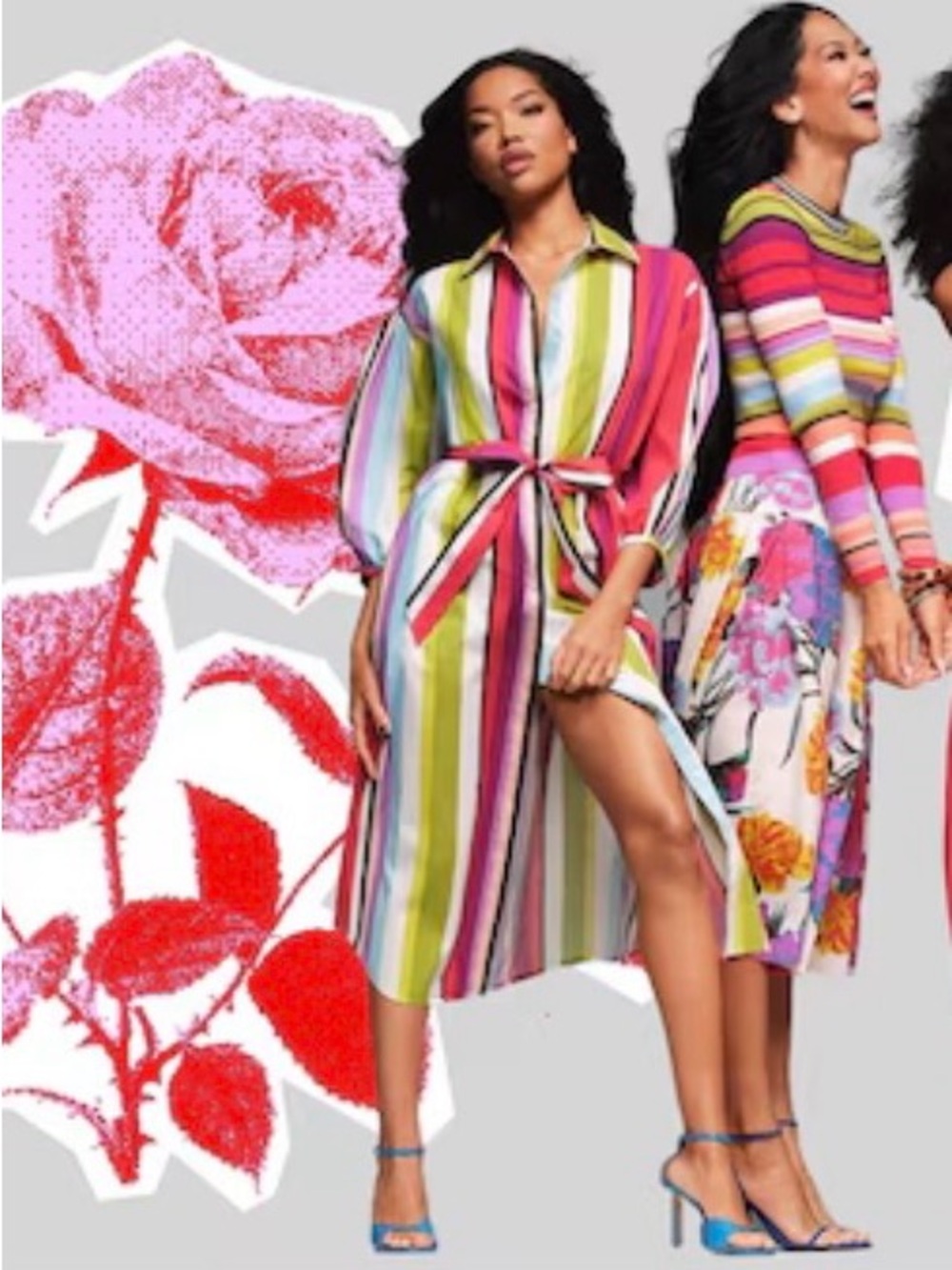 Christopher John Roger’s x Old Navy Striped Multicolor Shirt Dress L - Picture 2 of 5